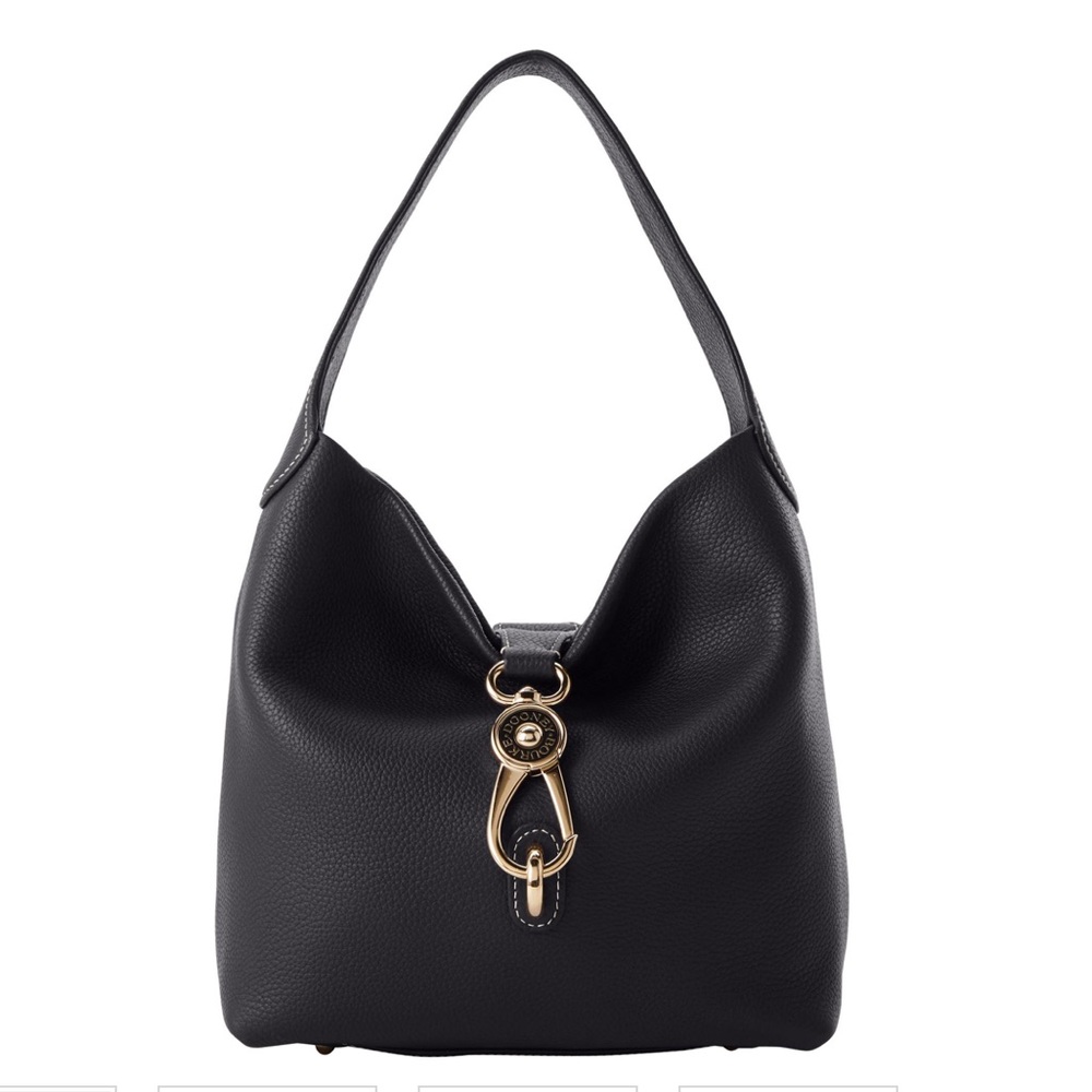 Dooney and Bourke Belvedere pebble grain black leather sac boho shoulder bag